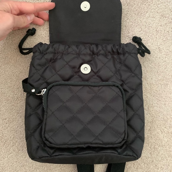 Bags Nwot Small Black Quilted Backpack Poshmark